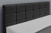 Hazlo Serena Faux Leather Design Curve Bed Base - Black Queen