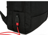 Garmanna Travel Anti Theft Business Laptop Backpack Bag w/ USB Charging Port - Black
