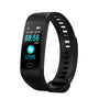Smart Fitness Tracker Bracelet with Heart Rate & Blood Pressure - Black