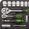 La Fermete Greenline Socket Spanner Wrench Set in a Tool Box - 104 Pieces