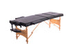 Hazlo Massage Table Bed - 3 Section (Wooden) - Black
