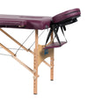 Hazlo Premium Portable Massage Table Bed 2 section (Wooden) - Maroon
