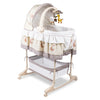Baneen Baby Bassinet Cradle Cot with Wheels, Basket and Canopy - Beige