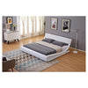 Gabriela Modern Curve Faux Leather Bed King White