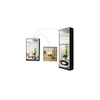 Hazlo 5 Door Stackable Shoe Storage cabinet with Mirror - Brown