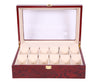 Hazlo Wooden Jewellery Watch Display Case Box Organizer - 12 Slot Compartment - Cherry Wood