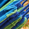 Hazlo Comfortable Cotton Folding Hanging Hammock - Blue