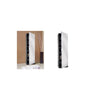 Hazlo 5 Shelf Shoe Storage Cabinet with Full Length Mirror - Black