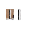 Hazlo 5 Shelf Shoe Storage Cabinet with Full Length Mirror - Black