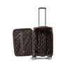 4 Piece PU Leather Vintage Trolley Luggage Bag Set (Duffle bag) Brown