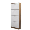 Hazlo 4 Door Shoe Storage Cabinet - Oak White