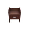 Hazlo Modern Bedstand Table Pedestal With Drawer - Brown