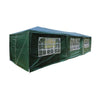 Hazlo Gazebo Folding Tent Marquee with Side Walls 3 x 9m - Green