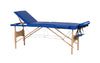 Hazlo Premium Portable Massage Table Bed - 3 Section (Wooden) - Blue