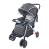 Baneen Baby Stroller Pram W/ Foot Rest and Reversible handle - Grey Black