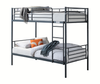 Hazlo Diana Single Over Metal Bunk Bed with Ladder - Grey