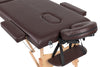 Hazlo Premium Portable Massage Table Bed - 3 Section (Wooden) - Brown