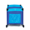 Baneen Folding Baby Toddler Crib Cot with Wheels (Playpen) - Blue