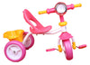 Baneen Sturdy Ride-on Cruiser Tricycle with Multipurpose Basket - Pink
